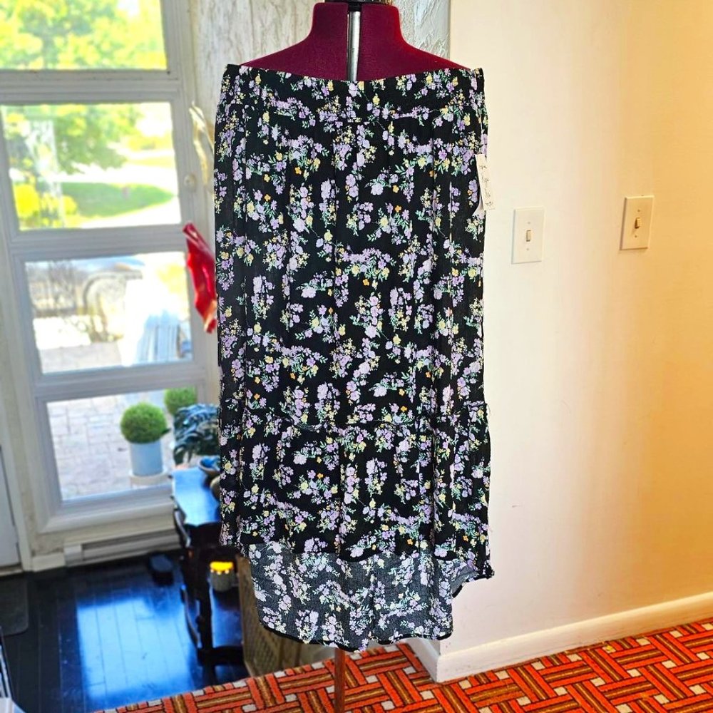 Hippie Rose High-Low Floral Skirt